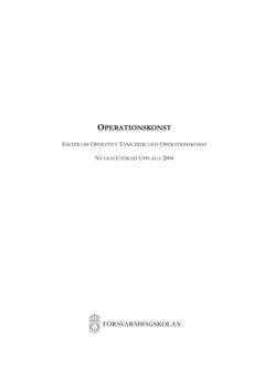 Operationskonst : essäer om operativt tänkande och operationskonst