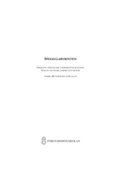 Spegellabyrinten : operativ-strategisk underrättelsetjänst: något om teori, empiri och metod